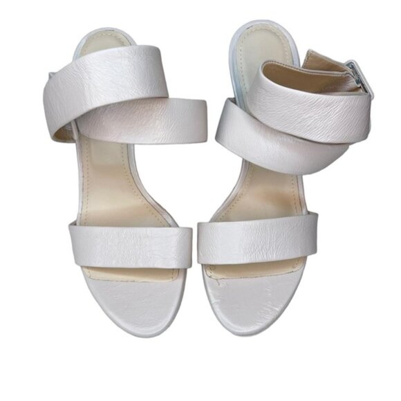 🤍 AGL Neutral Rebecca Heeled Sandals Size 39 Adjustable Buckle Stiletto Heels - Picture 2 of 7